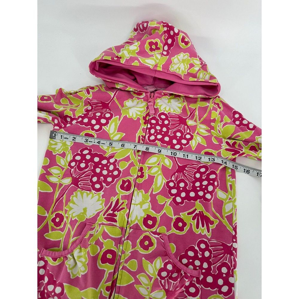 LILLY PULITZER  Girls Petula Hotty Pink Zip Up Hooded Jacket Size 14 Green‎ Pink - Picture 4 of 7